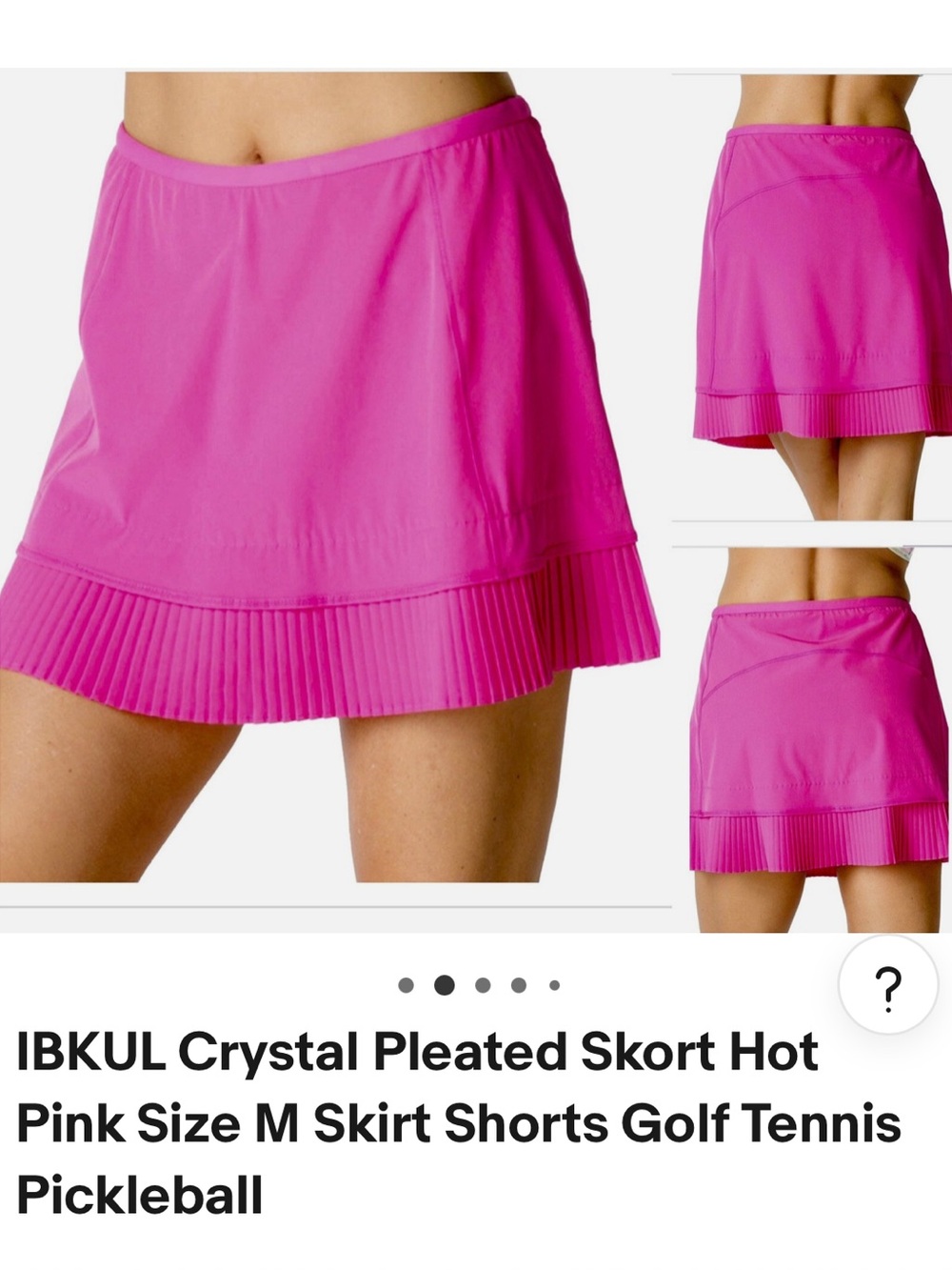 8/$20 Ibkul Skort crystal pleated Golf Activewear Tennis Skirt Black small EUC